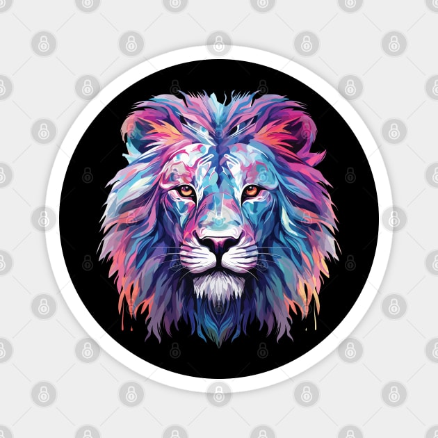 Holographic Lion - modern style gift Magnet by PaulJus